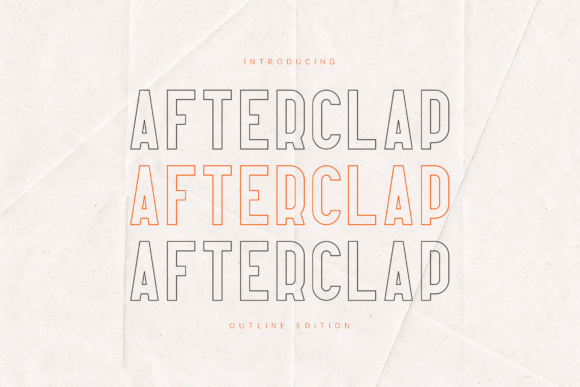 Afterclap Outline Edition Font