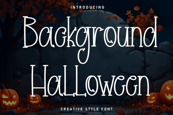 Background Halloween Font for Web Design