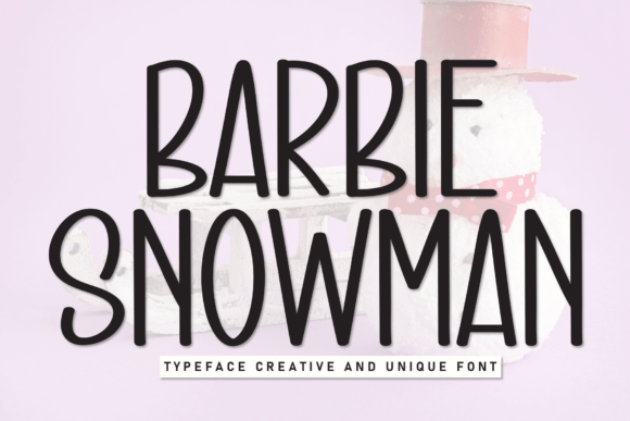 Barbie Snowman Font Review