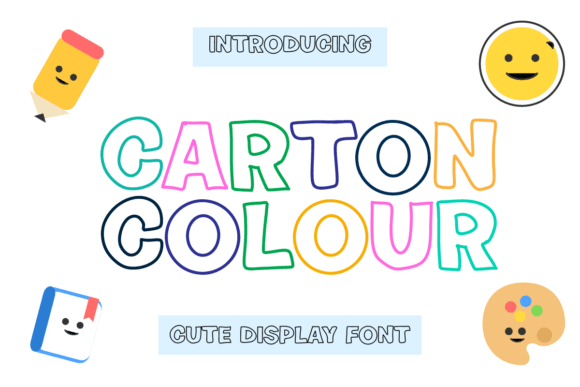 Carton Colour Font for Playful Branding