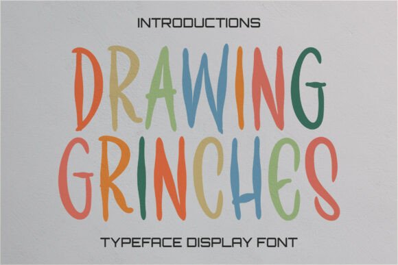 Drawing Grinches Font for Editorial Design