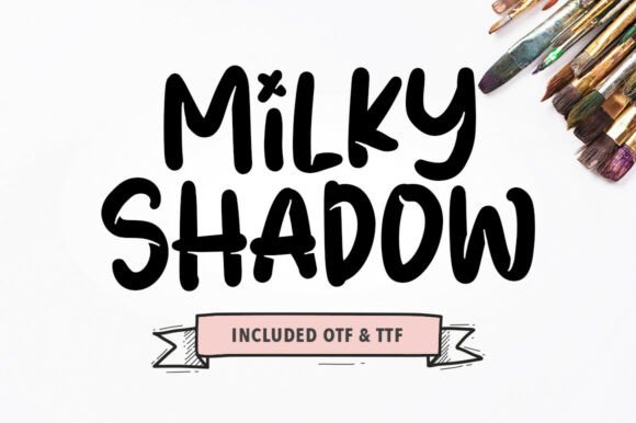 Milky Shadow Font