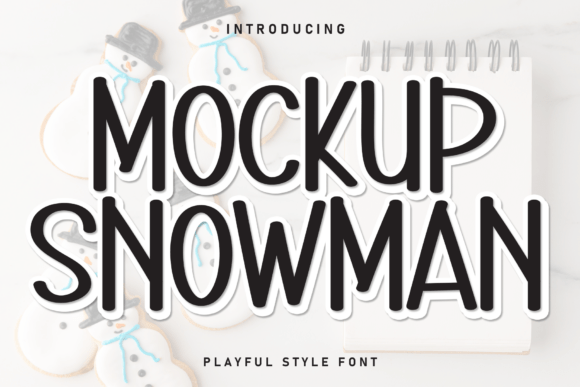 Mockup Snowman Font