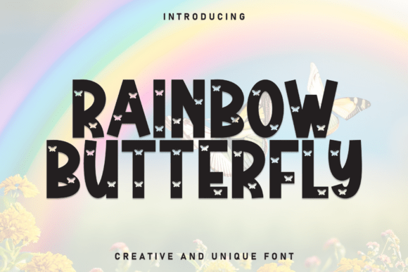 Rainbow Butterfly Font