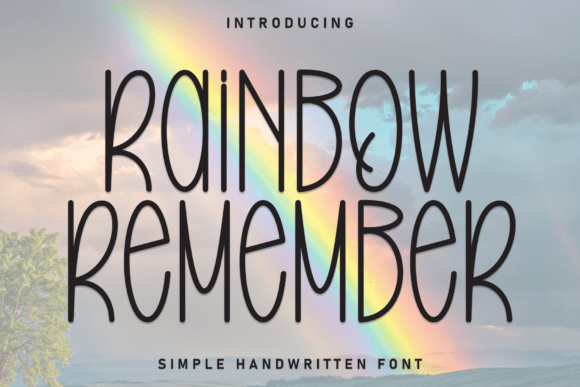 Rainbow Remember Font for Creative Projects