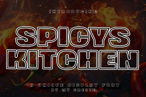 Spicys Kitchen Font for Business Branding