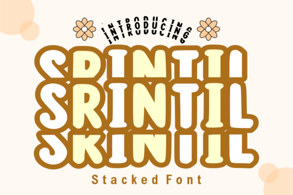 Srintil - Retro Stacked Display Font