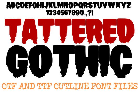 Tattered Gothic Font